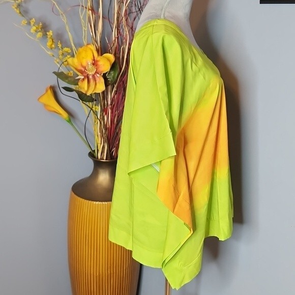 H by Halston Dip Dye Lime Punch Top Size M/L NWT - Picture 13 of 16
